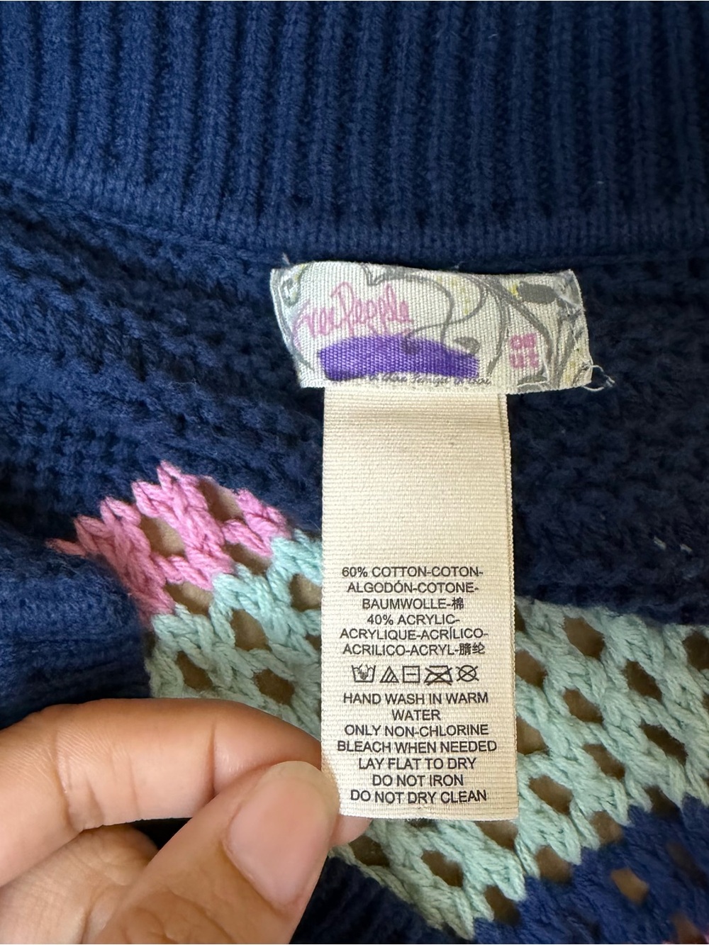Free People Bayside Stripe Crochet Poncho - Picture 7 of 7